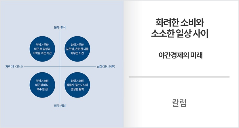 칼럼 : 화려한 소비와 소소한 일상 사이-야간경제의 미래